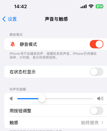 泸定苹果15Pro维修网点分享iPhone15Pro系列机型中隐藏静音图标 