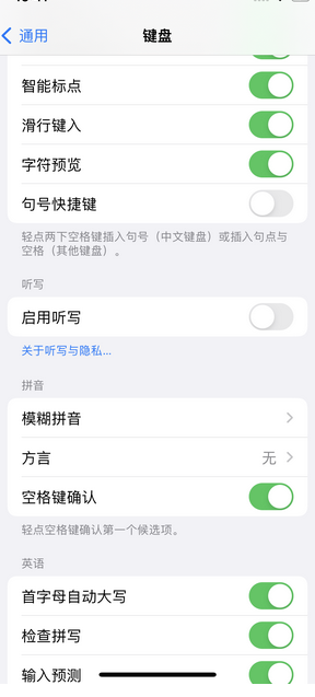 泸定苹果14维修店分享iPhone14如何快速打字